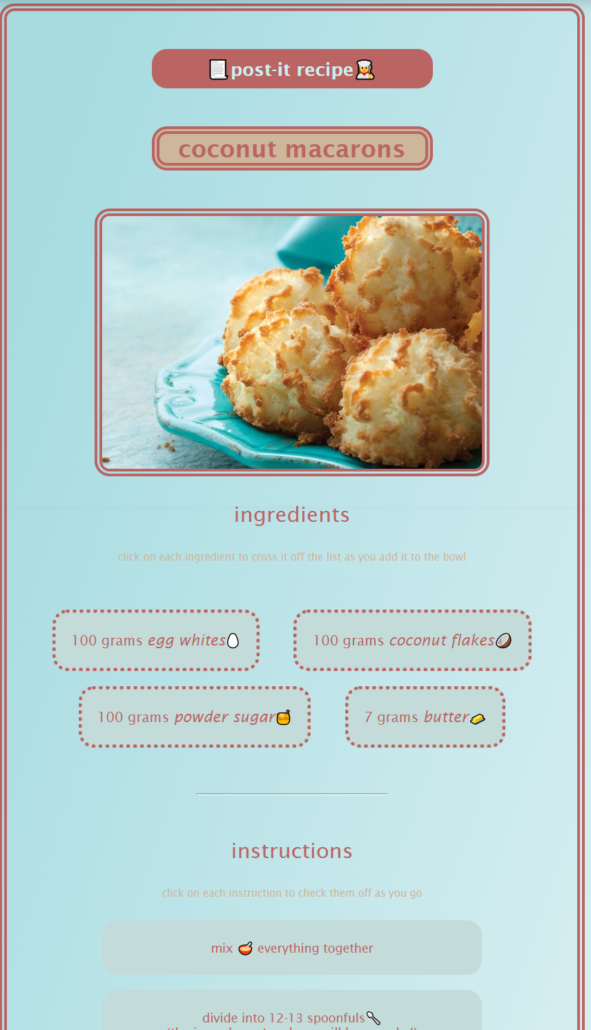 recipe page image